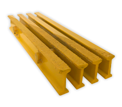 Rejilla de fibra de vidrio pultruida amarilla