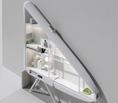Vista al interior de la casa Keret